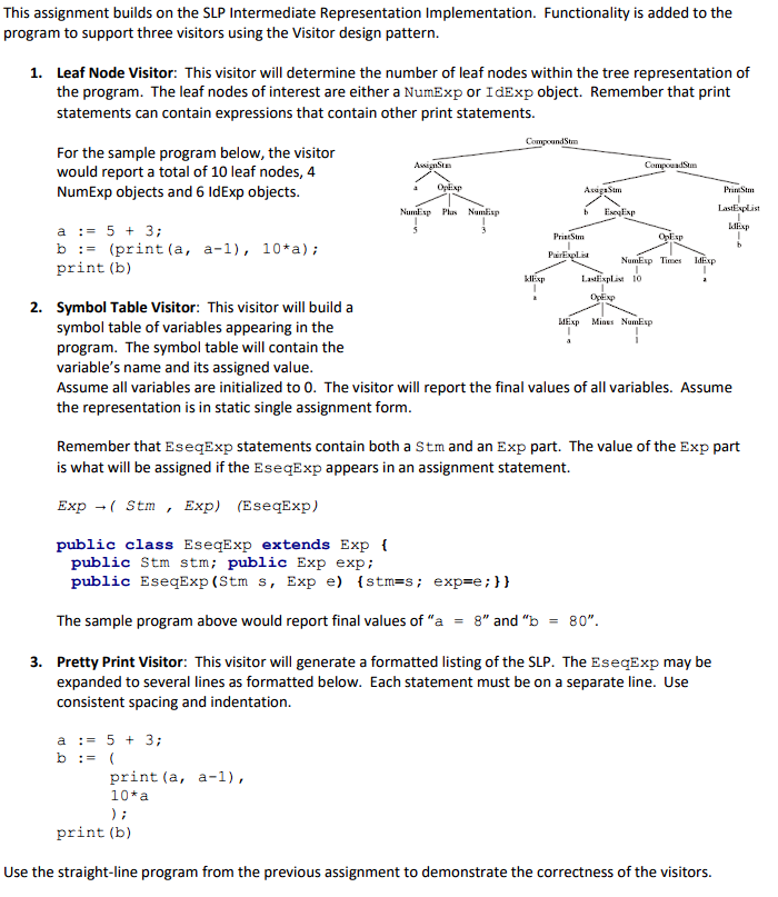 PairExpList constructor has an Exp as the first argument, not a Stm,