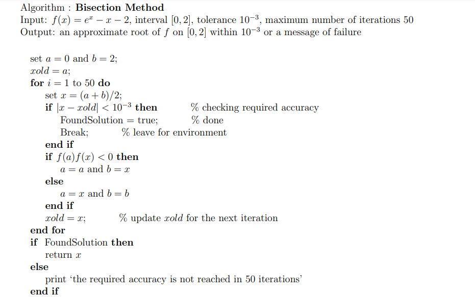 the bisection method to write MATLAB code to approximate the cube root