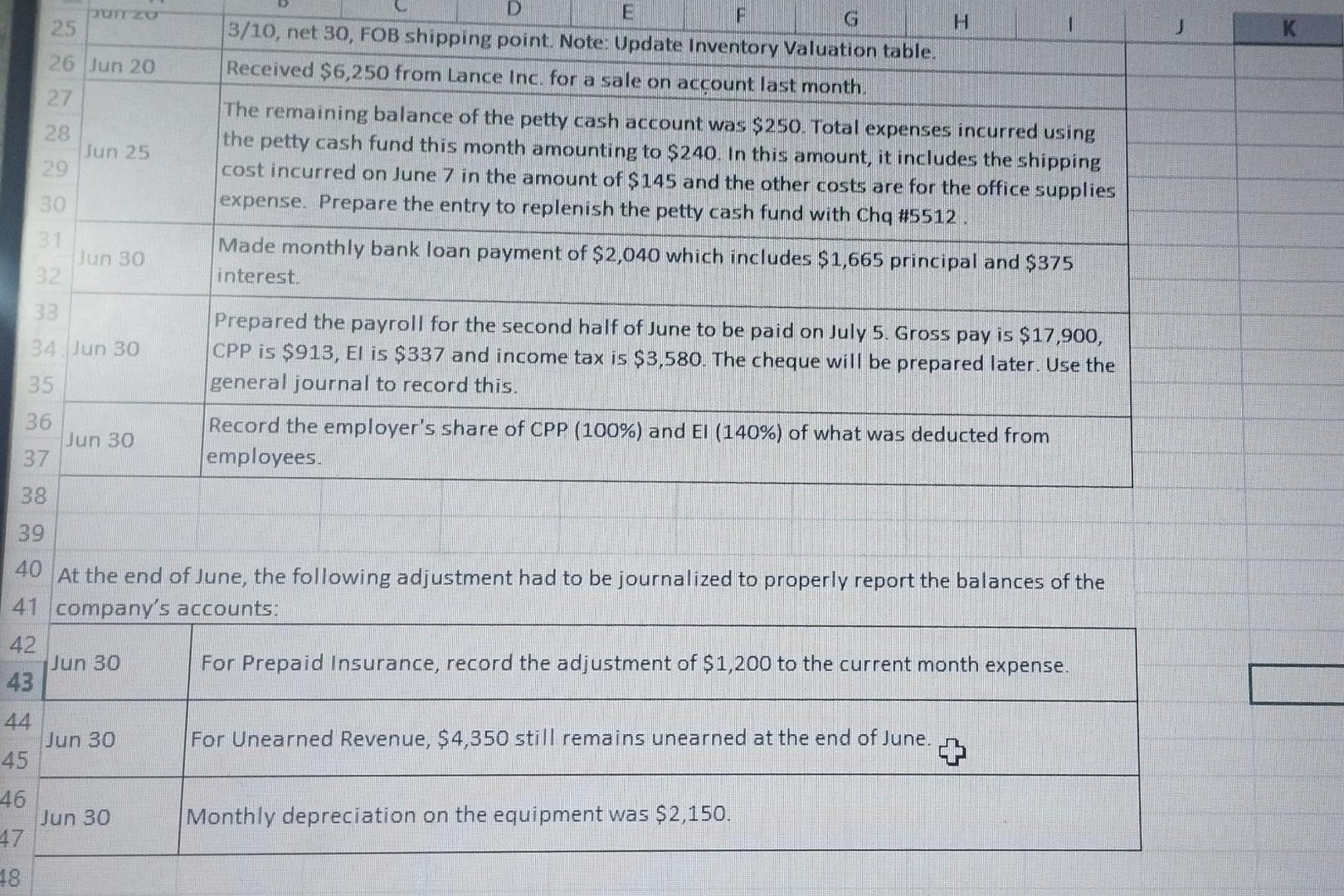 inventory system and use the weigted average method to determine value for