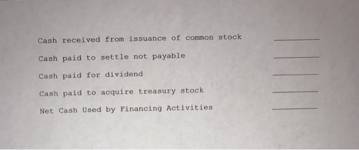 order and form, prepare the operating activities section of the statement of