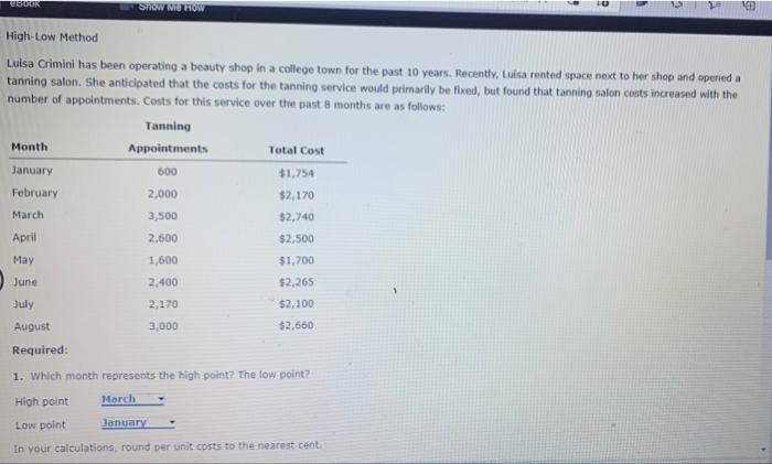 help S BOOK Show Me How 10 2 High-Low Method Luisa Crimini