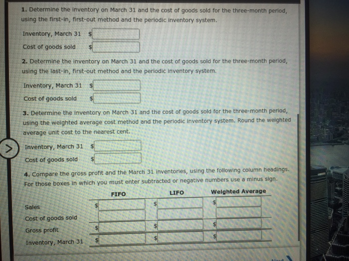with the charttype your answer Periodic inventory by three methods The beginning
