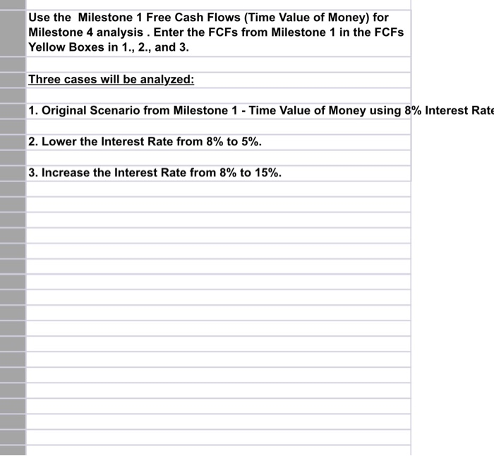using 8% Interest Rate 8.00% FCF - 2015 FCF - 2016 FCF