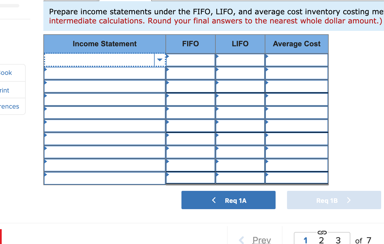 beginning merchandise inventory (ending inventory December 31, prior year), 2,060 units at