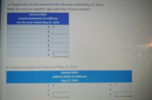 selected financial information from General Mills Inc. for its fiscal year ended