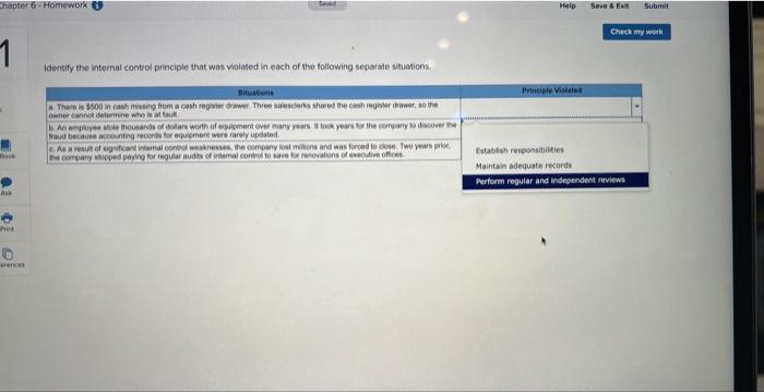  Chapter 6-Homework 1 wick Ask Pyet O erences Sand Identify the