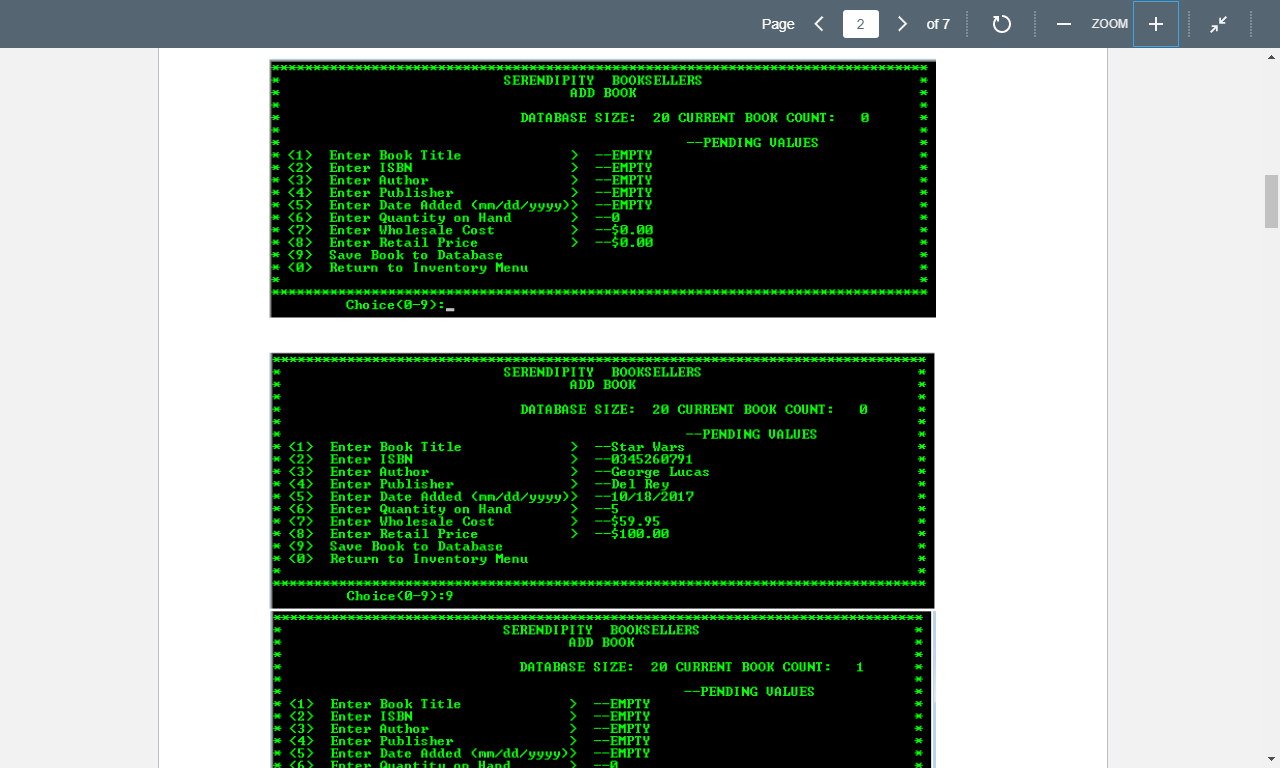 C++ Program Complete the following instructions for adding arrays to your serendipity