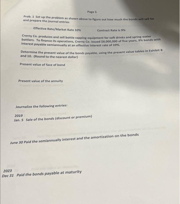  Page 5 Prob. 1 Set up the problem as shown above