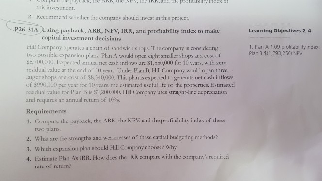 can the problem be show in excel, as i learn better