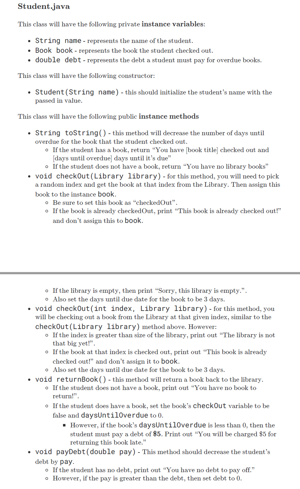  Student.java is linked to 2 other java docs I already wrote.