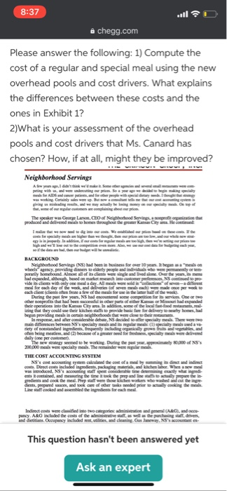  need specific procedures amsp!!! thanks!! 8:37 chegg.com Please answer the following: