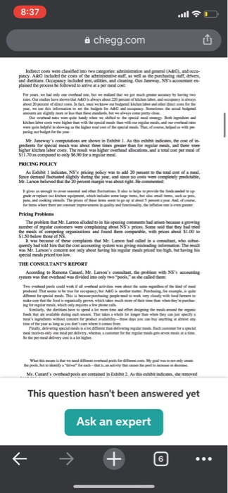 1) Compute the cost of a regular and special meal using the