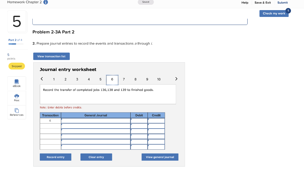 materials for the month points Skipped Tob 136 Job 137 Job 138