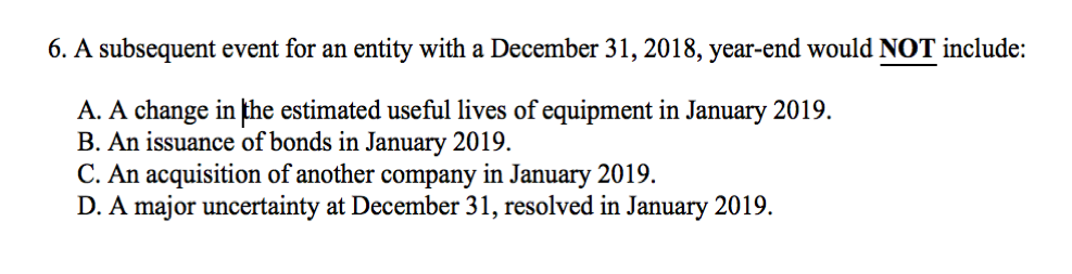  How to tell which one is a subsequent event for a