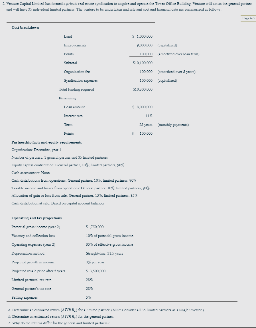  HANDWRITE the answer please. Show all work, thank you 2. Venture