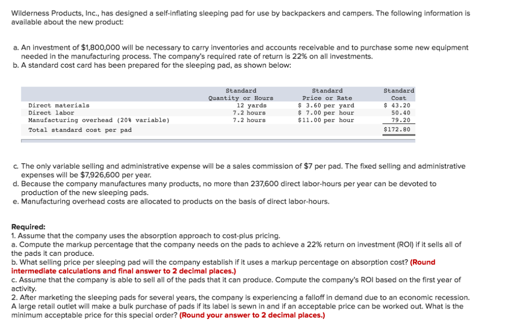  Wilderness Products, Inc., has designed a self-inflating sleeping pad for use