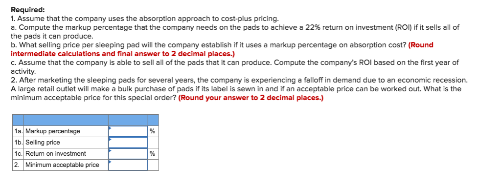 by backpackers and campers. The following information is available about the new