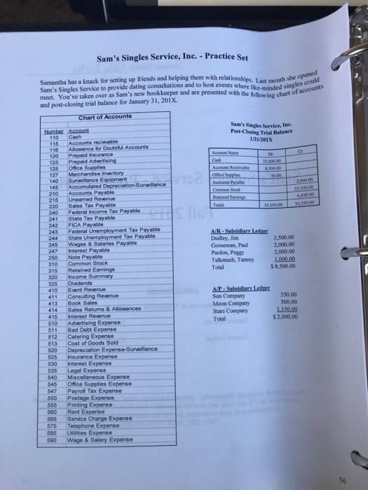 need help with with 3 thru 8 please February transactions in the