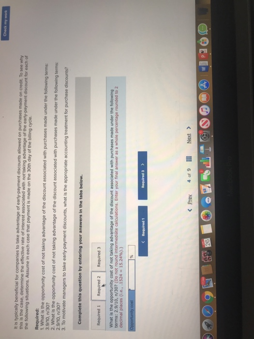 is typically beneficial for companies to take advantage of early payment discounts