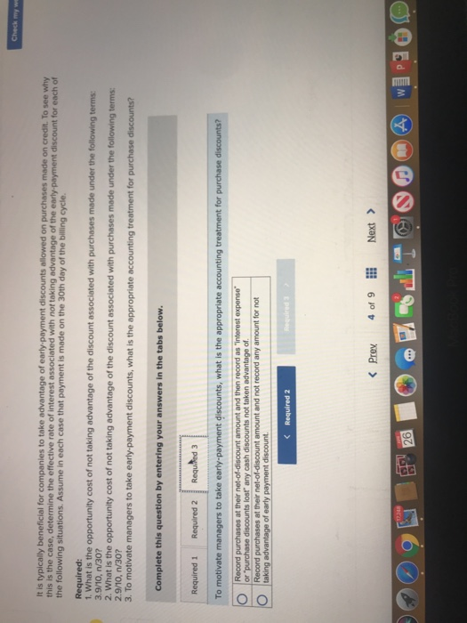 allowed on purchases made on credit. To see why this is the