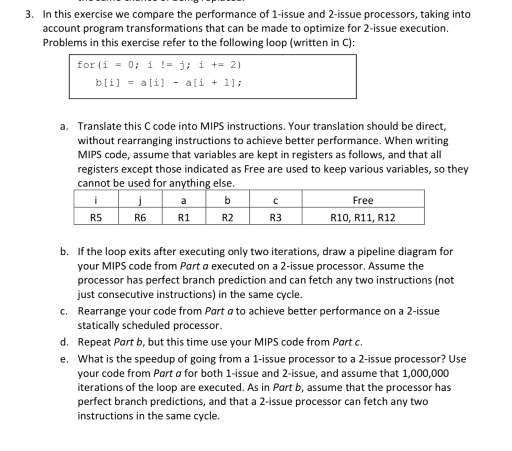  In this exercise we compare the performance of 1-issue and 2-issue