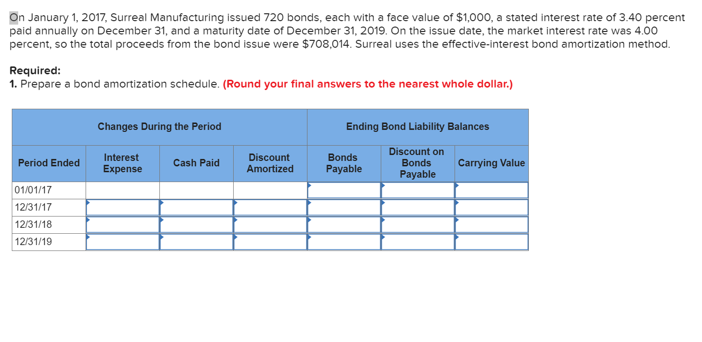  2. Prepare the journal entry to record the bond issue. (If