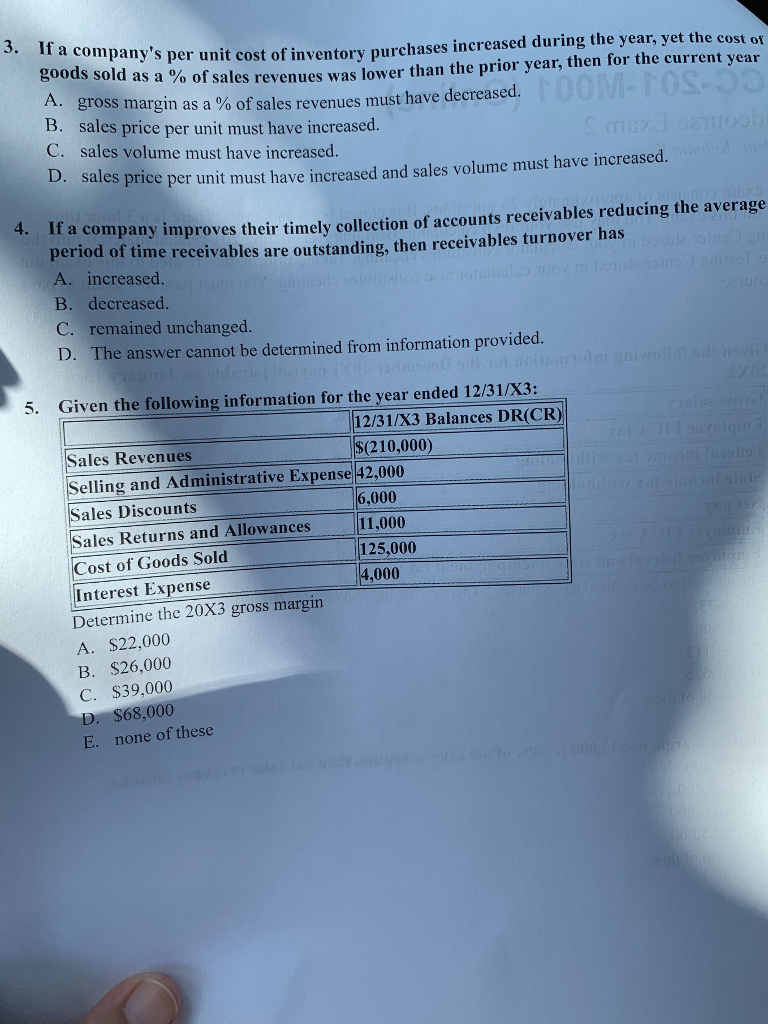 Please help with questions 5, 6, 7, 8. 3. If a