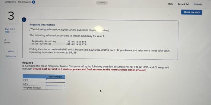  Chapter 5 - Homework Save Help Save & B Submit Check