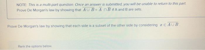 EANB Applying De Morgan's law of proposition, we get - (EA) A-(3