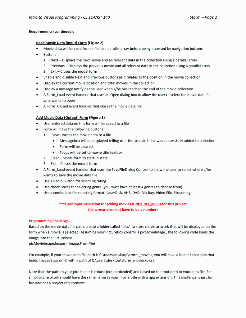 help me with this project and provide instructions. Intro to Visual Programming
