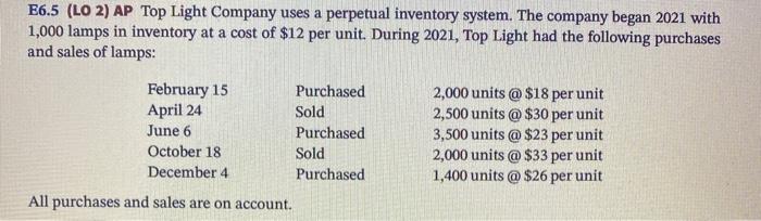  please answer this please thank you E6.5 (LO 2) AP Top