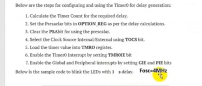  using assemply language Below are the steps for configuring and using