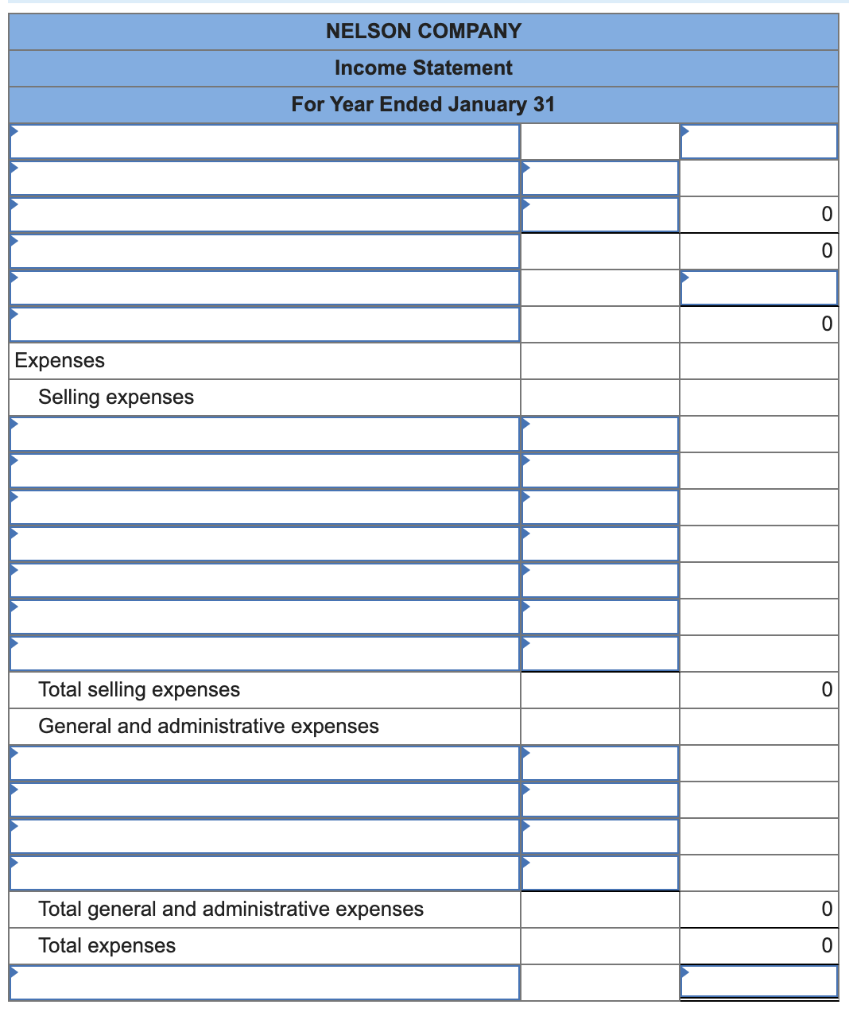 a perpetual inventory system. It categorizes the following accounts as selling expenses: