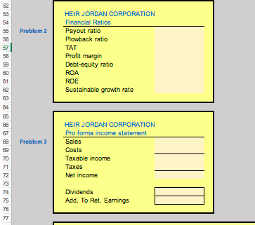 the cells provided in screenshot need excel formulas for answers 1) Construct