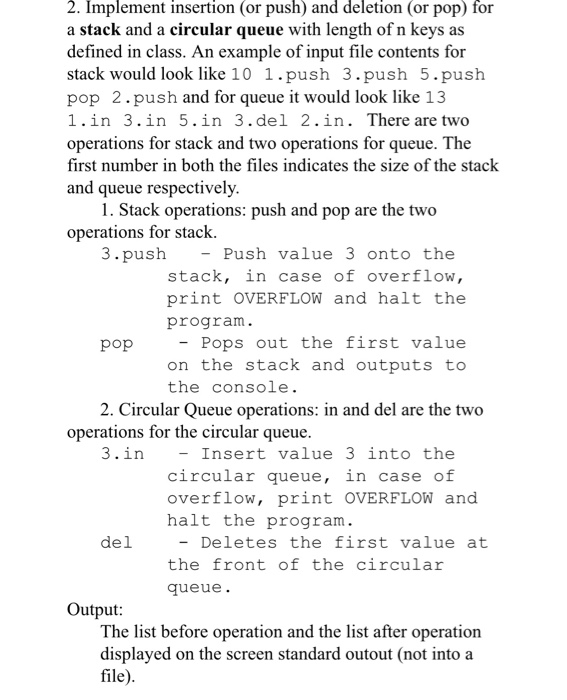 out do the programs in java The input to all the programs