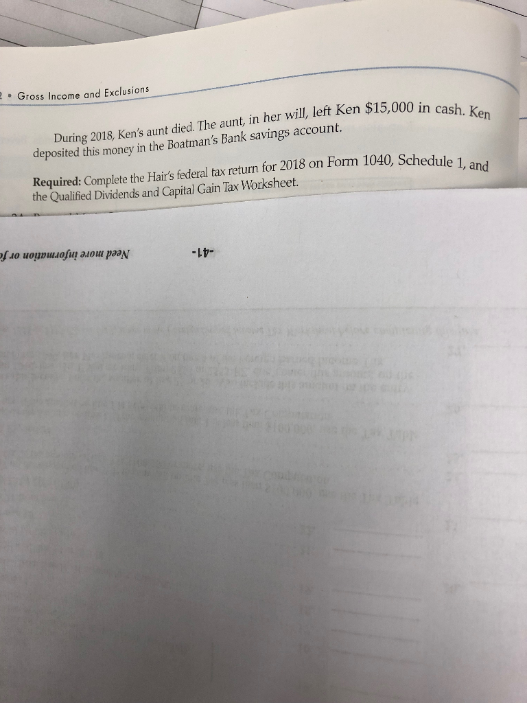 gain tax worksheet. eceved the following Form 1099-INT and 1099-DIV: CORRECTED (if