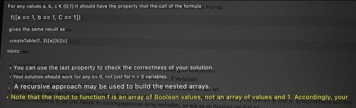 for a Boolean formula ff with nn inputs, which contains the output