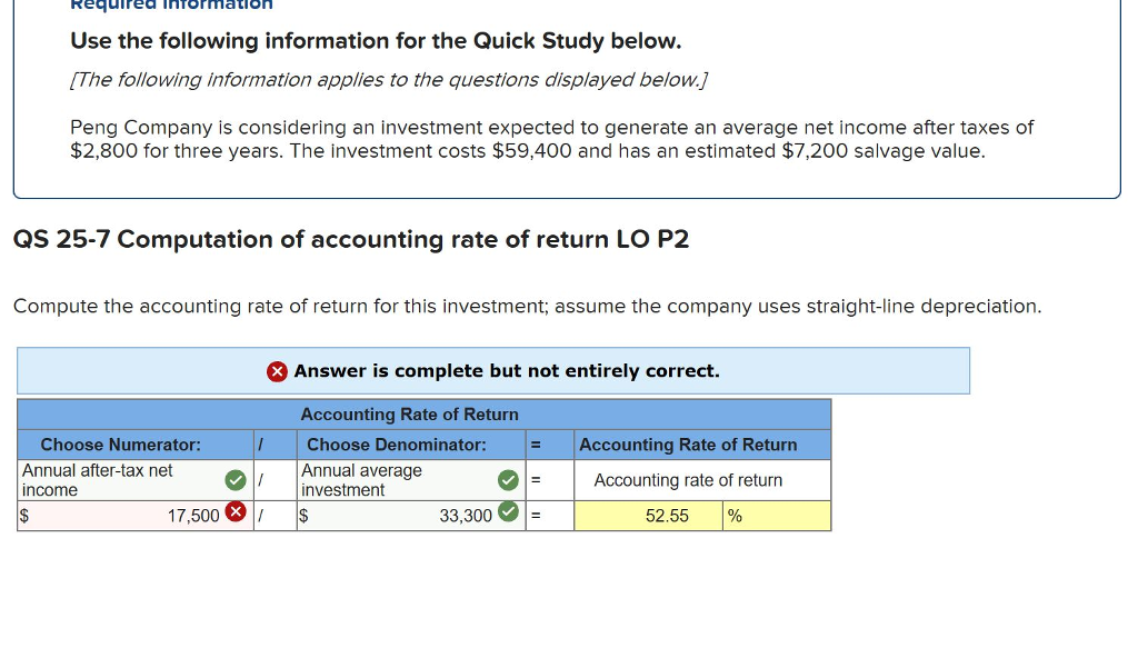  Required intormation Use the following information for the Quick Study below.