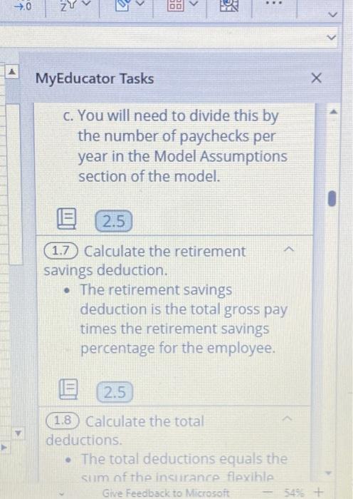 Notice the amount in this section is already calculated for each paycheck.
