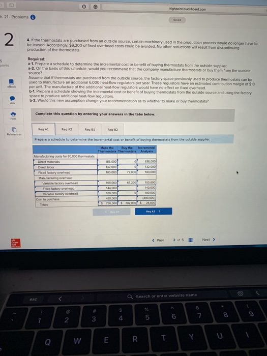 manufactures thermostats that it uses in several of its products. Management is