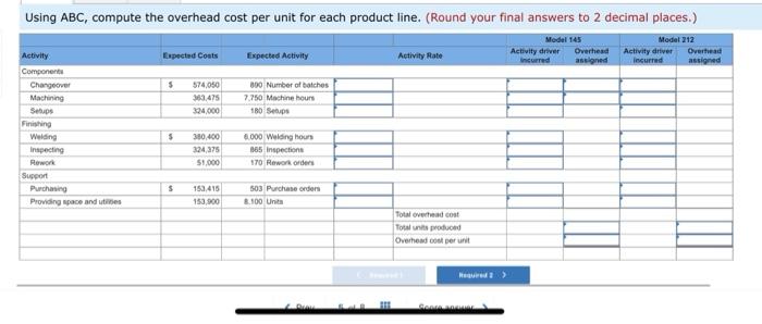 systems in its components department. The mech systems are combined with the