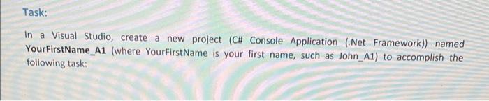  In a Visual Studio, create a new project (CH Console Application