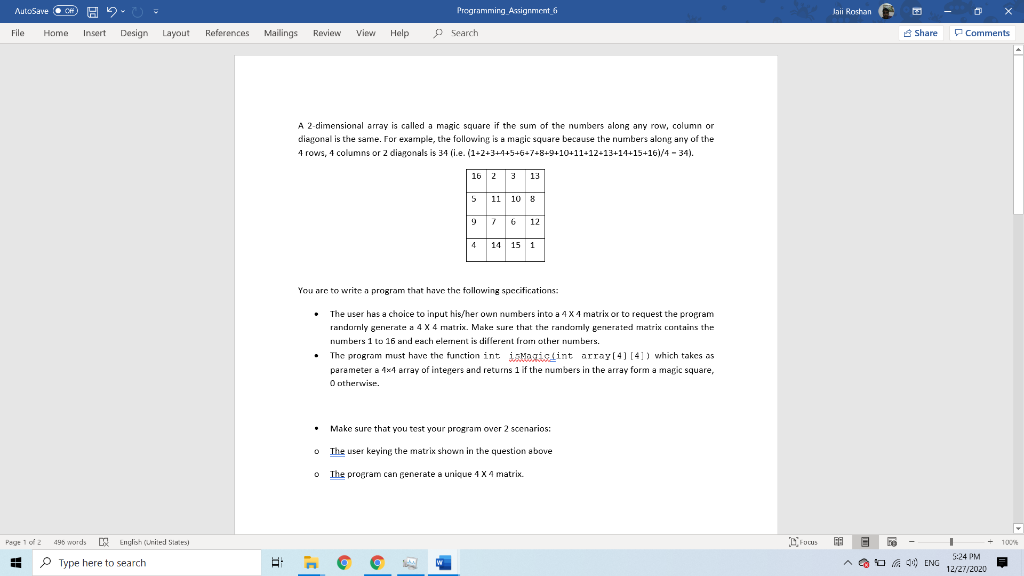 c programming urgent pls ans AutoSave Ce Programming Assignment 6 lai Roshan