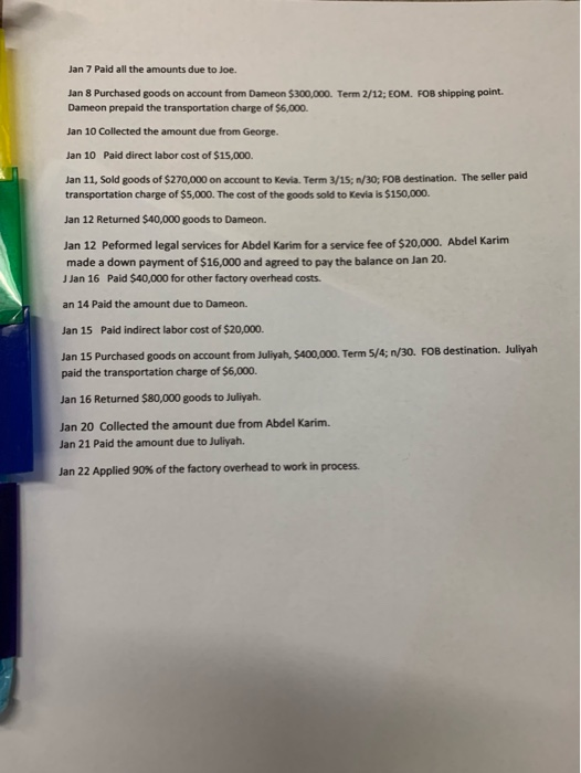 complete the accounting cycle. Jan 1, 2007 Avery Munnings started legal services