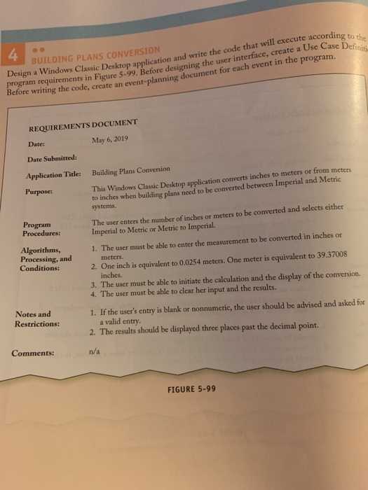  BUILDING PLANS CONVERSION the code that will execute according to Design