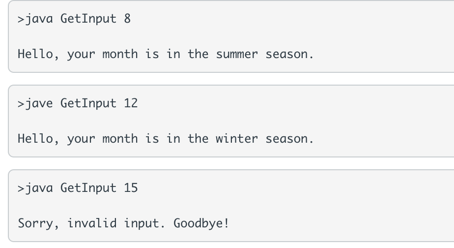 that uses an integer from the command line argument. This number should
