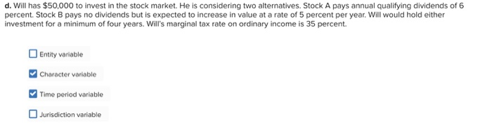 than one variable may apply to any scenario; identify all that are