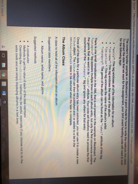 your classes. The XMLDownloader Class This will be the main class for