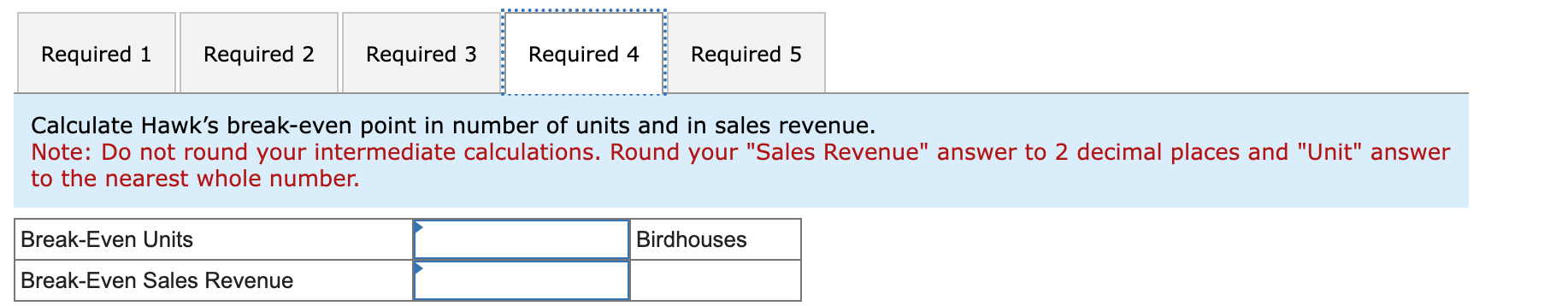 margin income statement for Hawk assuming it sells 1,180 birdhouses this year.