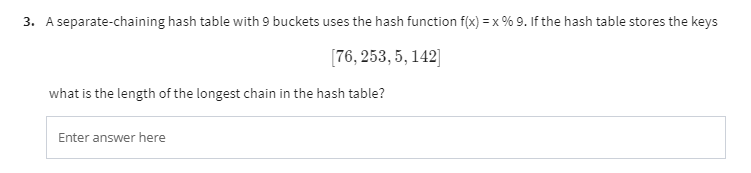  A hash table with 200 buckets currently stores 112 keys. What